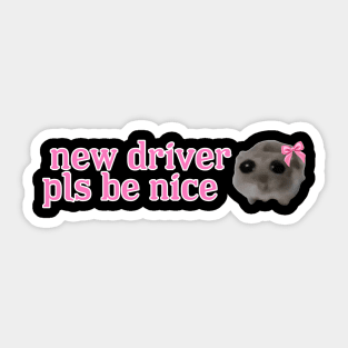 Sad Hamster Driver Sticker